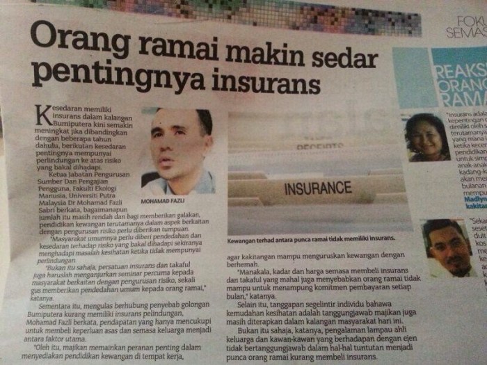 kesedaran insurance takaful
